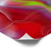 Abstraktes Marmor Flüssig-farbiges, glänzendes Pos Poster (Ecke)