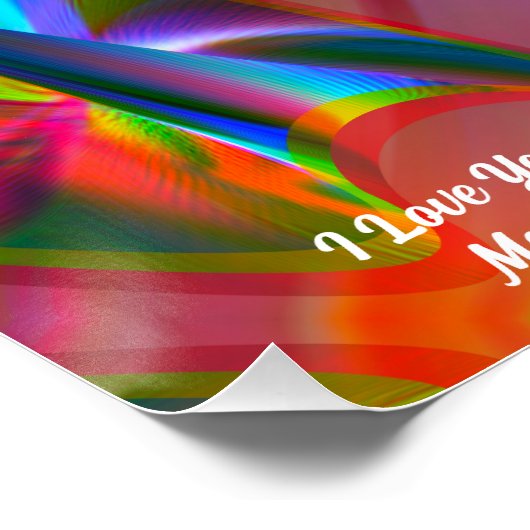 Abstraktes Marmor Flüssig-farbiges, glänzendes Pos Poster (Ecke)