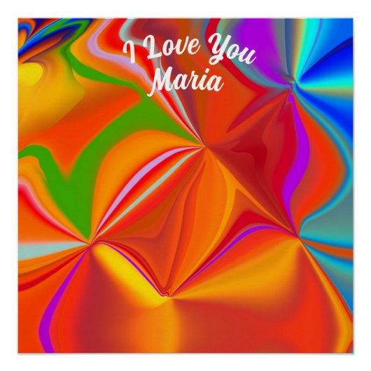 Abstraktes Marmor Flüssig-farbiges, glänzendes Pos Poster (Vorderseite)