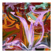 Abstraktes Marmor-Flüssig-farbiges, glänzendes Pos Poster (Vorderseite)