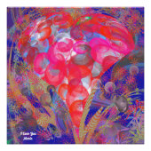 Abstraktes Marmor Flüssig-farbiges, glänzendes Pos Poster (Vorderseite)