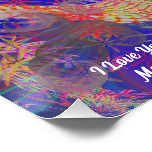 Abstraktes Marmor Flüssig-farbiges, glänzendes Pos Poster (Ecke)