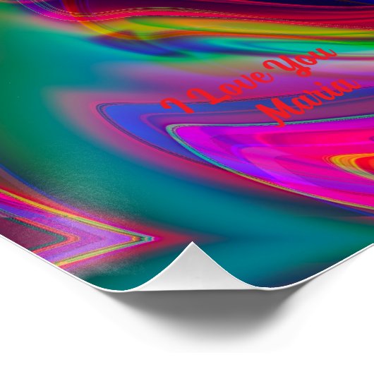 Abstraktes Marmor Flüssig-farbiges, glänzendes Pos Poster (Ecke)