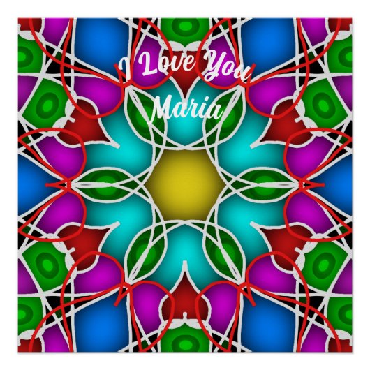 Abstraktes Marmor Flüssig-farbiges, glänzendes Pos Poster (Vorderseite)