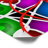 Abstraktes Marmor Flüssig-farbiges, glänzendes Pos Poster (Ecke)