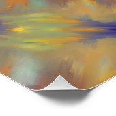 Abstraktes Marmor Flüssig-farbiges Poster (Ecke)