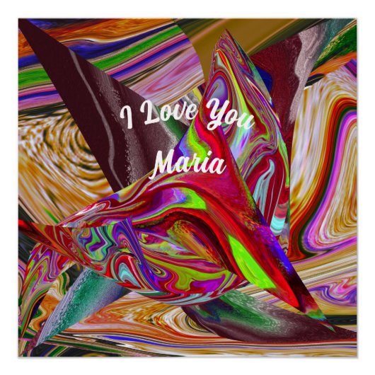 Abstraktes Marmor Flüssig-farbiges Poster (Vorderseite)