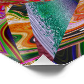 Abstraktes Marmor Flüssig-farbiges Poster (Ecke)