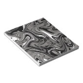 Abstraktes Marmorbild Schwarz Notizblock (angewinkelt)