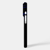 Abstraktes Marmordesign in Schwarz und Blau Case-Mate iPhone Hülle (Rückseite / Links)