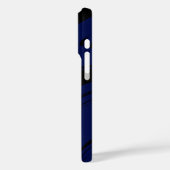 Abstraktes Marmordesign in Schwarz und Blau Case-Mate iPhone Hülle (Rückseite / Links)