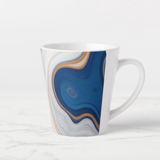 Abstraktes Marmordesign Milchtasse (Rechts)