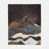 Abstraktes Marmorgebirge unter dem Sternenhimmel Fleecedecke (Vorderseite)