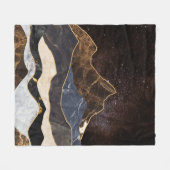 Abstraktes Marmorgebirge unter dem Sternenhimmel Fleecedecke (Vorderseite (Horizontal))