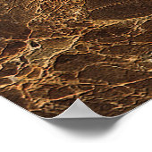 Abstraktes Marmorgebirge unter dem Sternenhimmel Poster (Ecke)