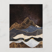 Abstraktes Marmorgebirge unter dem Sternenhimmel Postkarte (Vorderseite)