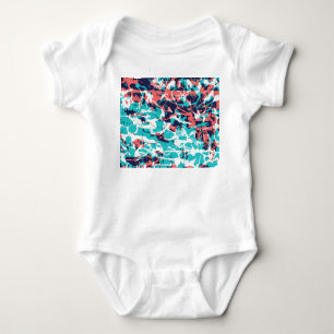 Abstraktes marmoriertes Papier - Hintergrund Baby Strampler