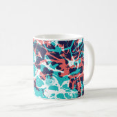 Abstraktes marmoriertes Papier - Hintergrund Kaffeetasse (VorderseiteRechts)