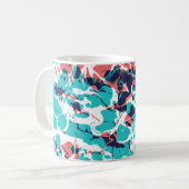 Abstraktes marmoriertes Papier - Hintergrund Kaffeetasse (Vorderseite Links)