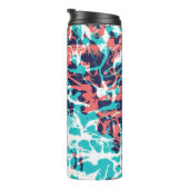 Abstraktes marmoriertes Papier - Hintergrund Thermosbecher (Nach rechts gedreht)