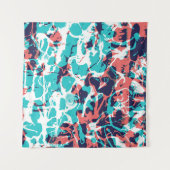 Abstraktes marmoriertes Papier - Hintergrund Wandteppich (Vorderseite (Horizontal))