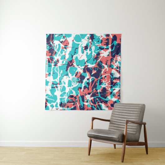 Abstraktes marmoriertes Papier - Hintergrund Wandteppich (Beispiel (Horizontal))