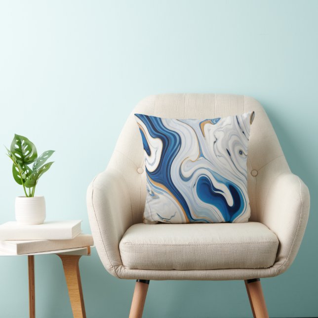 Abstraktes Marmorkissen Kissen (Stuhl )