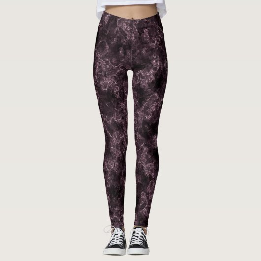 Abstraktes Marmormuster Leggings (Vorderseite)