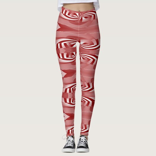 Abstraktes Maroon-Muster"Ratti_Creative_Arts" Leggings (Vorderseite)
