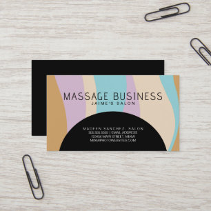 Abstraktes Massage Geschäft Friseursalon Designer  Visitenkarte
