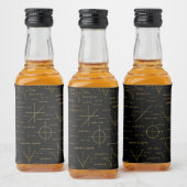 abstraktes Mathematikmuster Alkoholflaschenetikett (Flaschen)