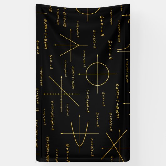 abstraktes Mathematikmuster Banner (Vertikal)