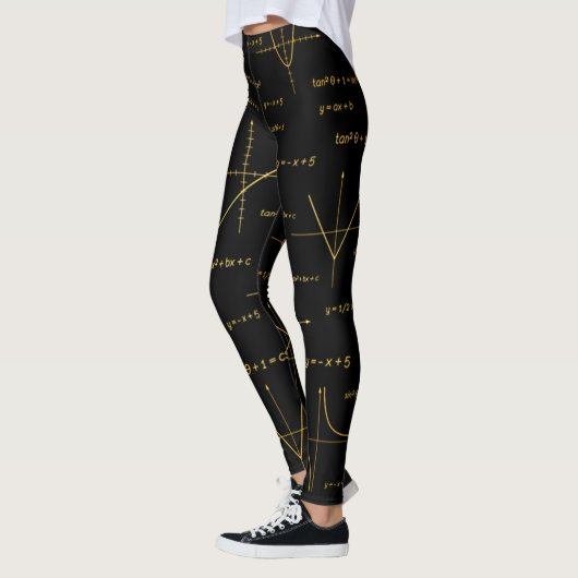 Abstraktes Mathematikmuster Leggings (Links)