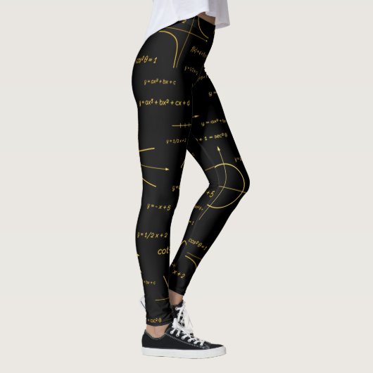 Abstraktes Mathematikmuster Leggings (Rechts)