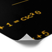 abstraktes Mathematikmuster Poster (Ecke)