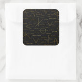 Abstraktes Mathematikmuster Quadratischer Aufkleber (Tasche)