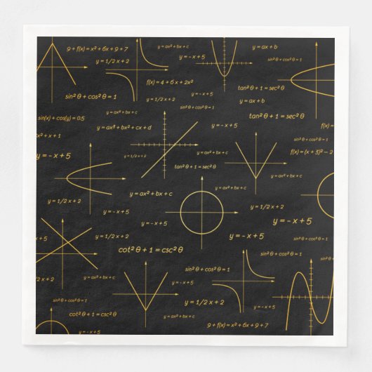 abstraktes Mathematikmuster Serviette (Vorderseite)