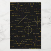 abstraktes Mathematikmuster Weinetikett (Einzelnes Label)