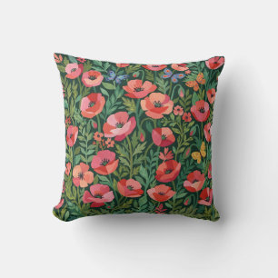 Abstraktes Matisse-Mohn-Schmetterlings-Wurfkissen Kissen