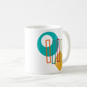 Abstraktes MCM-Design Kaffeetasse (VorderseiteRechts)