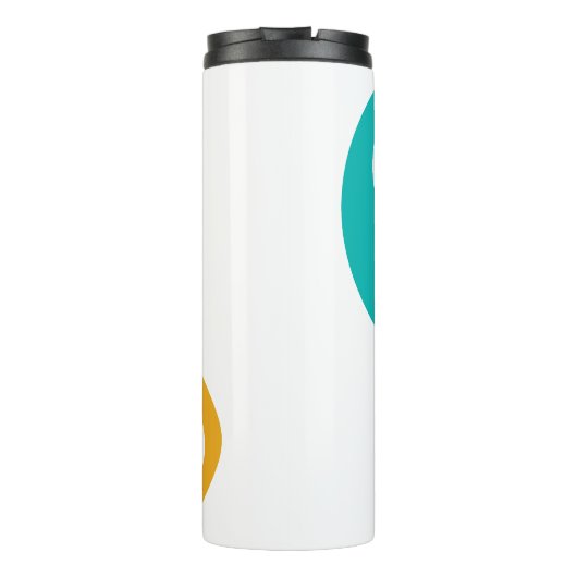 Abstraktes MCM-Design Thermosbecher (Rückseite)