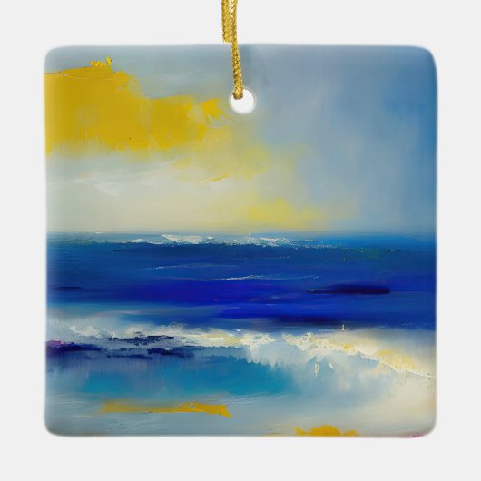 Abstraktes Meer 04 Keramikornament (Vorderseite)