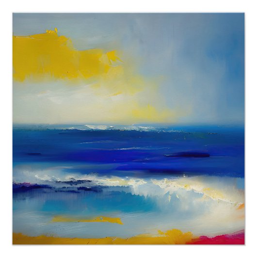 Abstraktes Meer 04 Poster (Vorderseite)