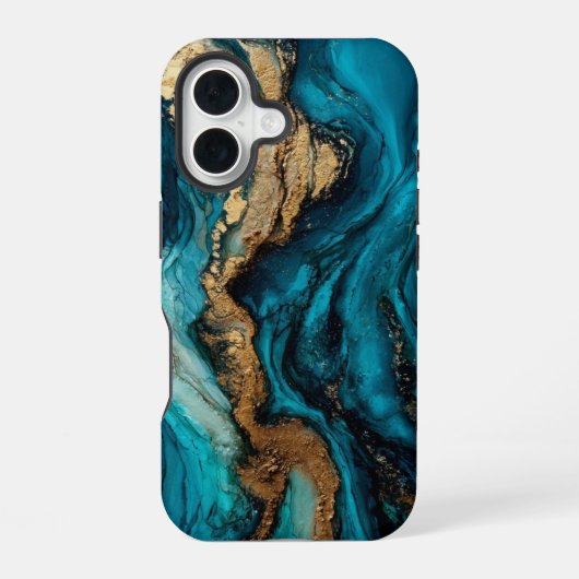 Abstraktes Meer iPhone 16 Hülle (Rückseite)