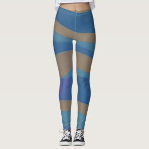 Abstraktes Meer Landschaft Gebrochene Wellen 12 Leggings