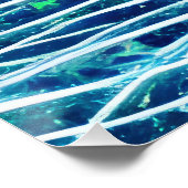 Abstraktes Meer Landschaft Gebrochene Wellen 19 Poster (Ecke)