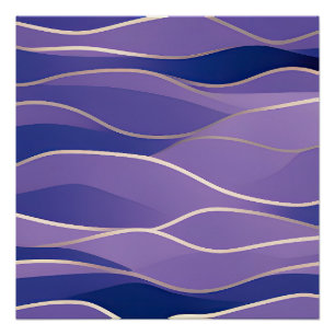 Abstraktes Meer Landschaft Gebrochene Wellen 26 Poster