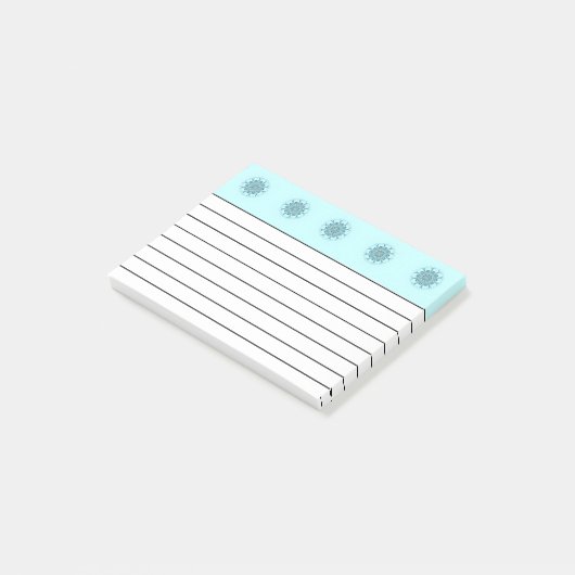 Abstraktes Meer Post-it Klebezettel (angewinkelt)