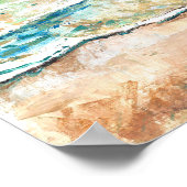 Abstraktes Meer und Sandkunst Poster (Ecke)