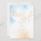 Abstraktes Meer und Strand Save the Date Einladung (Vorderseite)